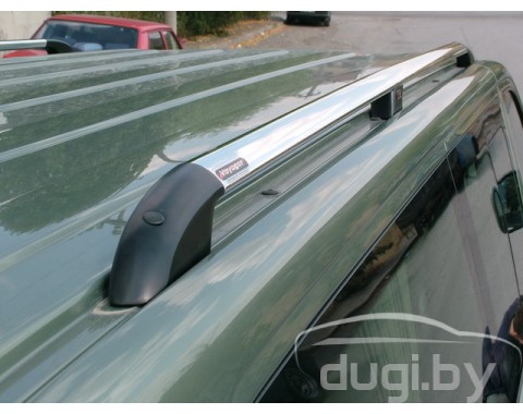 Рейлинги алюминиевые с пластиковыми окончаниями (длинная база) для Caravelle T5